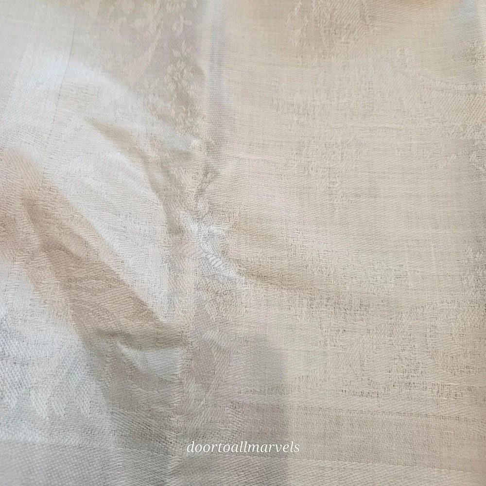 VTG Sweden Woven Pure Linen Damask Uncut Napkin Cloth (9) Bjornlinne Dalsjofors
